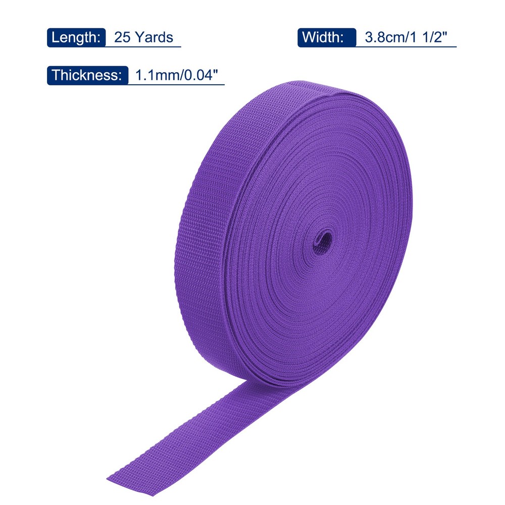 Lightweight Polypropylene Webbing Strap 3.8cm 25 Yard Dark Purple