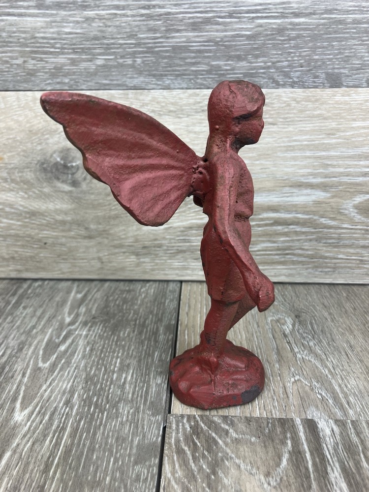 Fairy Pixie Cast Iron Figurine Statue 6” Tall