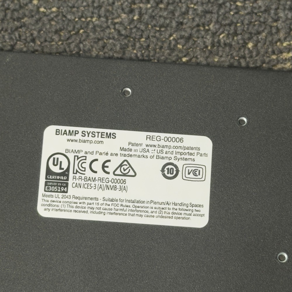 Biamp Parlé TCM‑X Network Audio Interface/Ceiling Mic System Controller - Tested