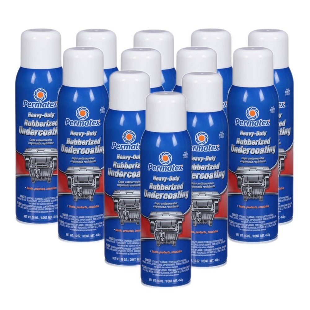 Permatex 81833 Heavy Duty Rubberized Undercoating, 16 oz 12 pack