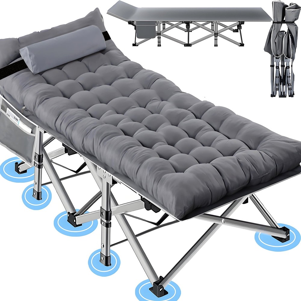 Camkey Folding Bed Cot Camping Heavy Duty 500 lb