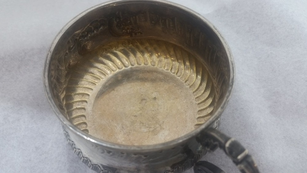 FRENCH STERLING SILVER CUP WITH HANDLE DIDI