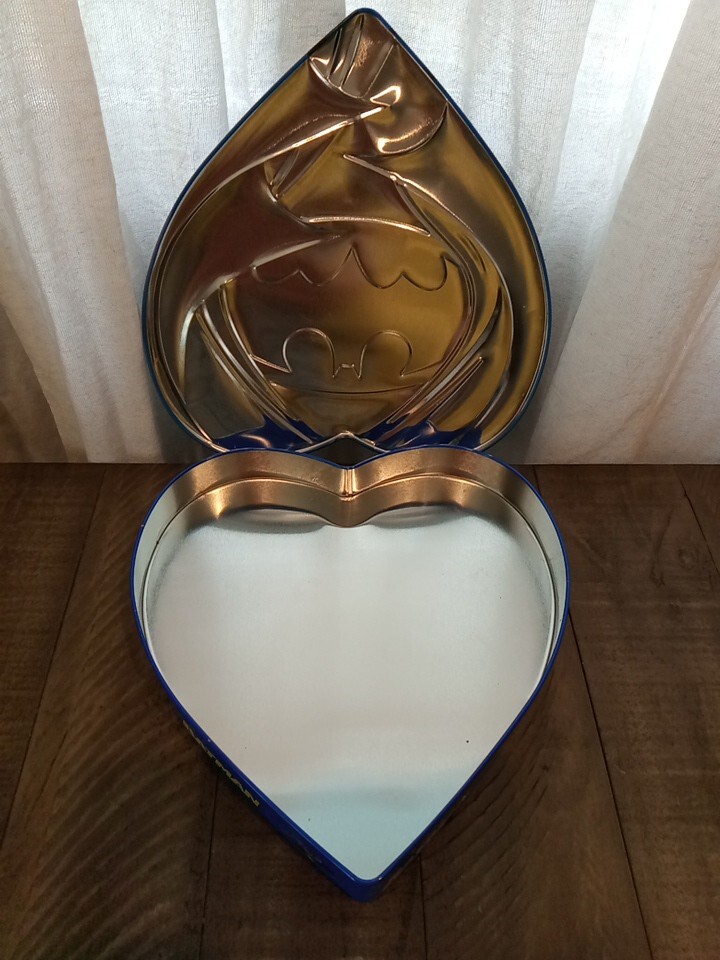 Batman Valentine's Day Heart Shaped Embossed Candy Tin (EMPTY TIN)