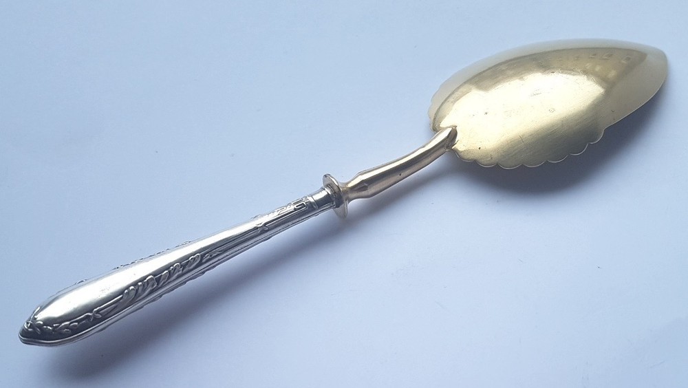 Unusual Serving Spoon Silver around 1900 M795