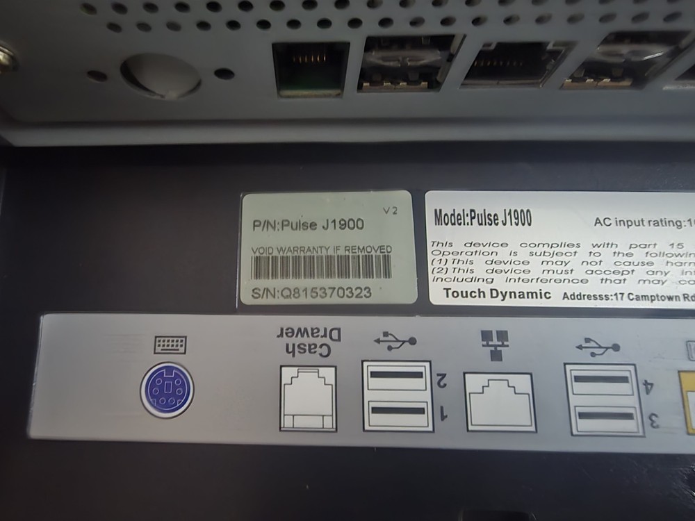 Touch Dynamic Pulse J1900 POS Windows 7 W/ Touchscreen And Card Reader