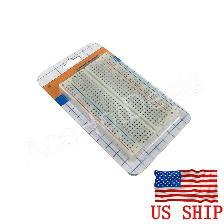 400 Contact Tie-Points Mini Solderless Electronic Test Deck Prototype Breadboard