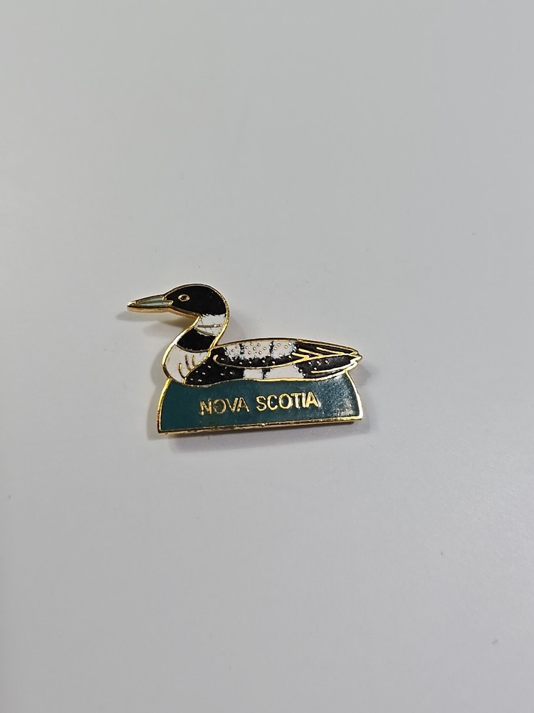 Nova Scotia Canada Souvenir Lapel Pin Common Loon Small Size