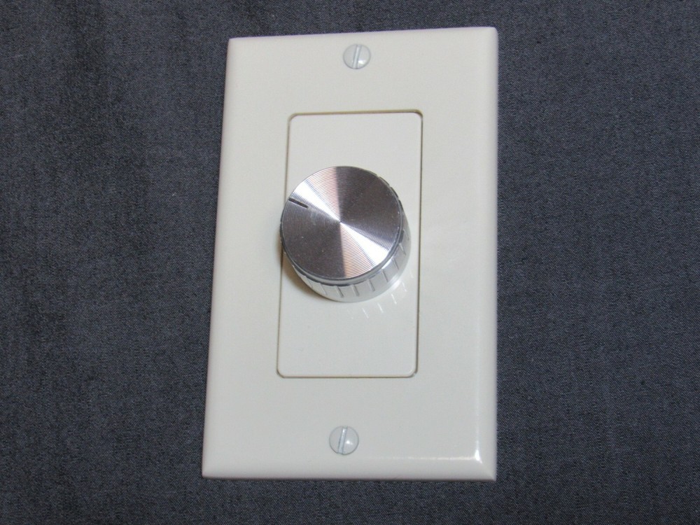 Silver 6mm-Stem Knob & White Wall Plate for M&S Volume Control