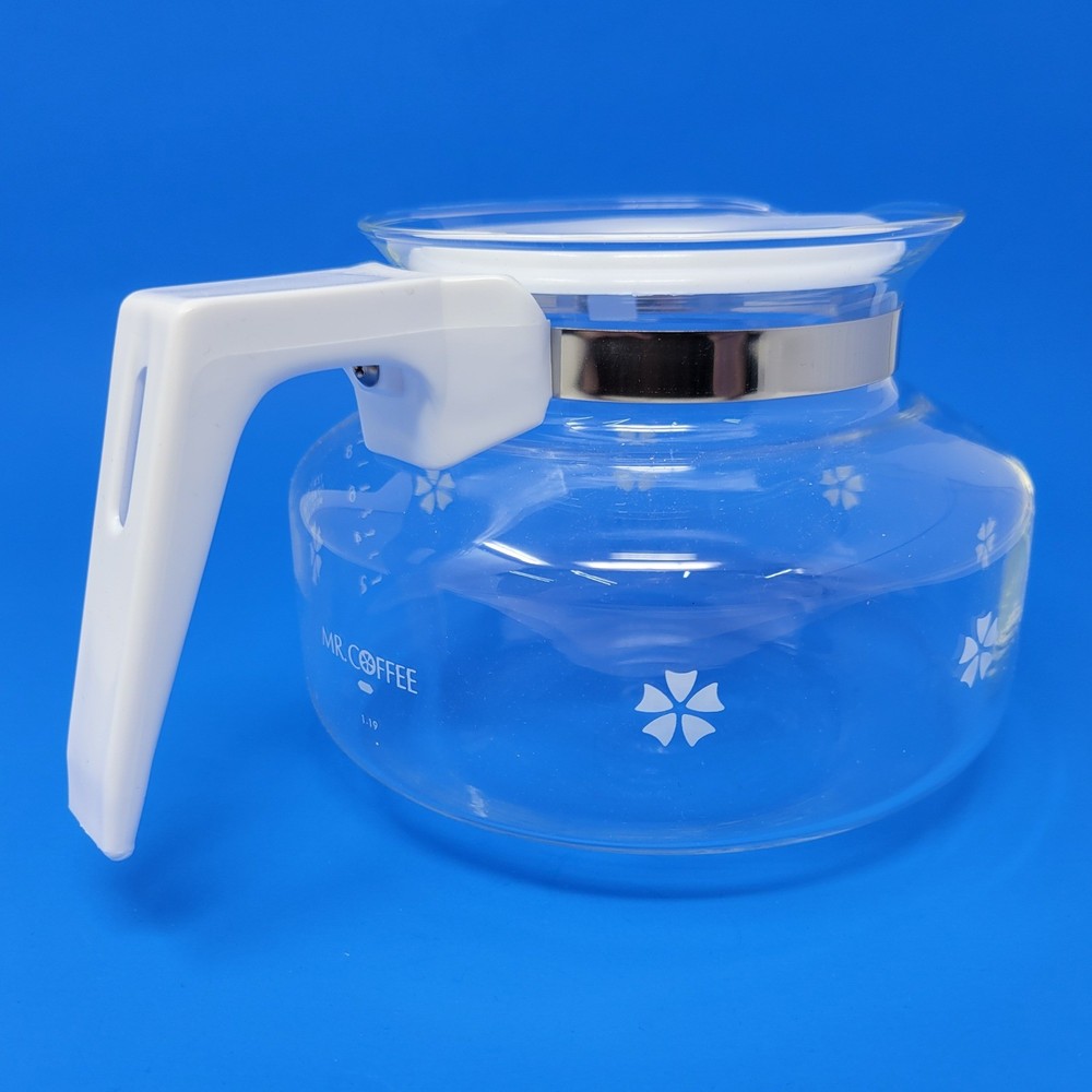 Vintage Mr Coffee Glass Decanter D-7C 10 Cup Snowflake Pattern Replacement