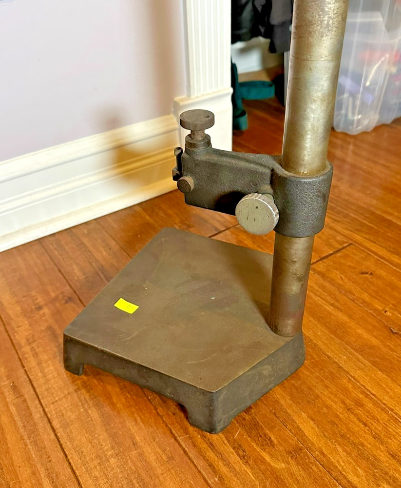 Starrett #636 Indicator / Comparator Stand - 18" Tall - Cast Iron Surface Plate