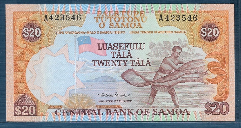 Western Samoa 20 Tala, 1985, P 28, UNC