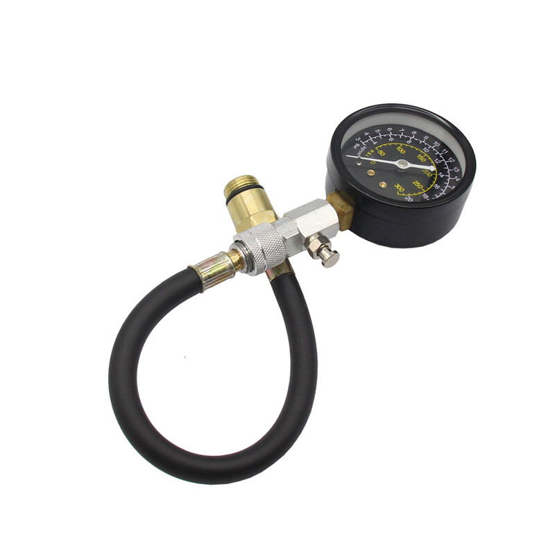 1×ENGINE COMPRESSION TESTER TESTING GAUGE GAGE CHECK TEST TOOL KIT 0 PSI-300 PSI