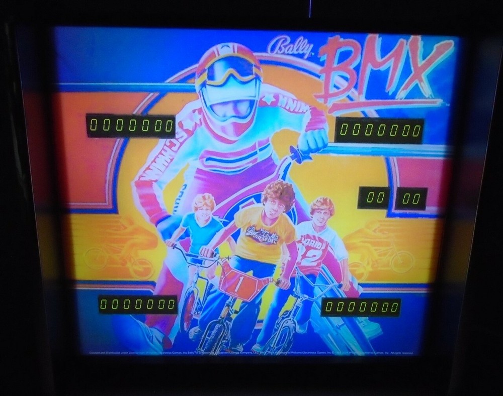 Bally BMX Pinball Head LED Display light box