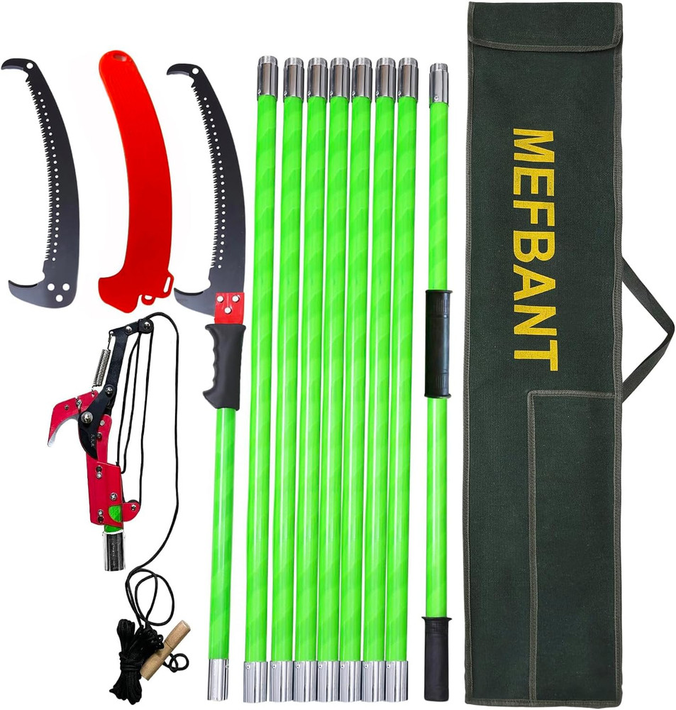 Pole Saw for Tree Trimming - 30 FT Extendable Tree Pruner, Long Handle Tree Trim