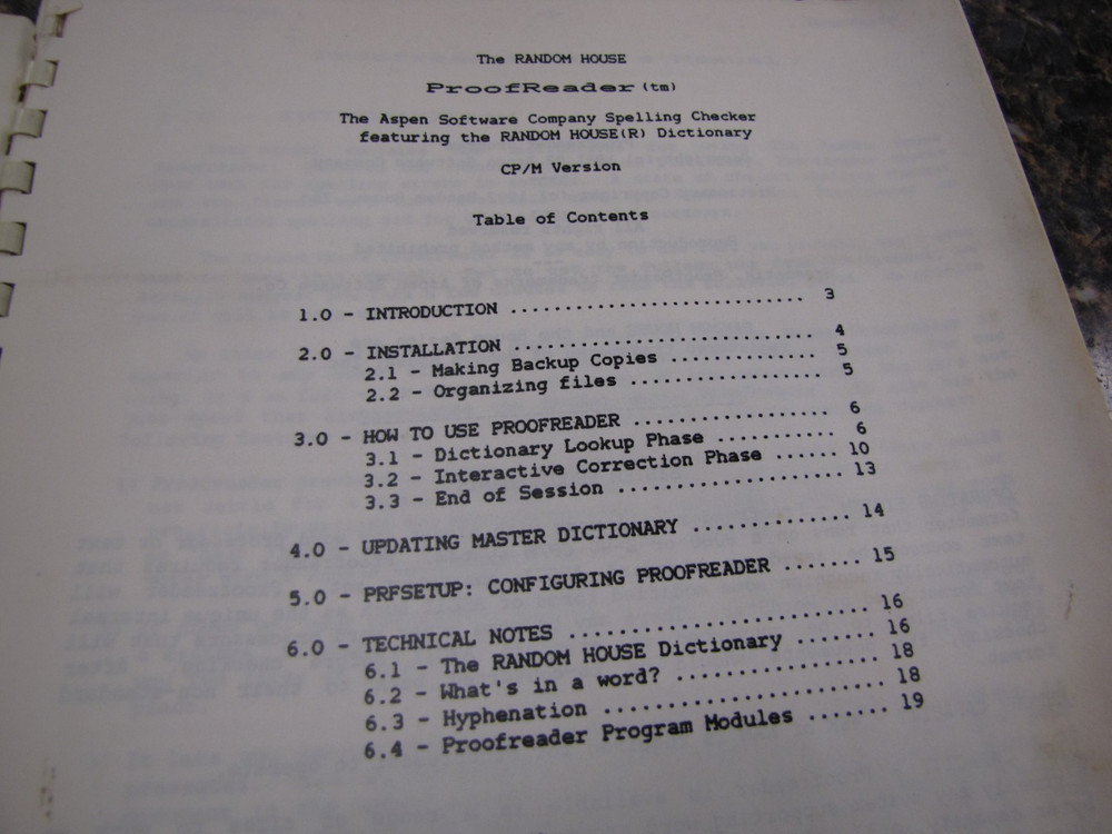 Vintage Proof Reader Software 8" Floppy Disk & Booklet for IBM - JD410