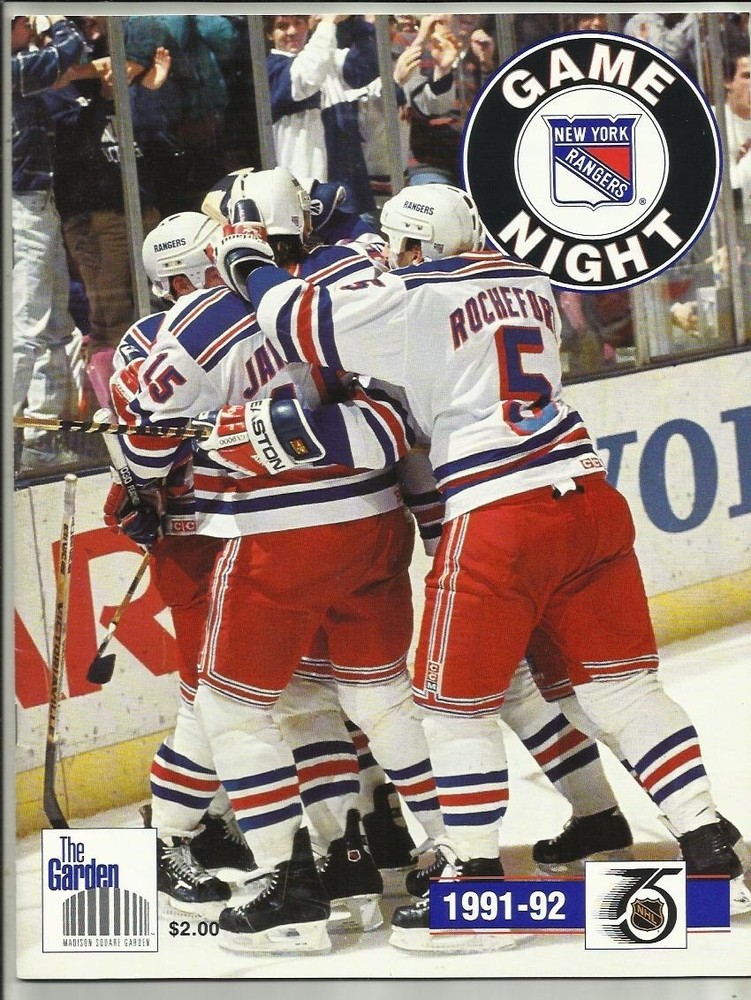 November 4, 1991 Rangers vs Calgary Program---Players  EX