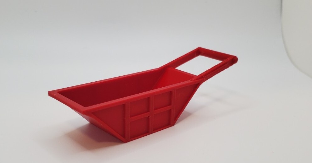 Custom 1/50 Scale 5 Cubic Yard Bedding Box in Red