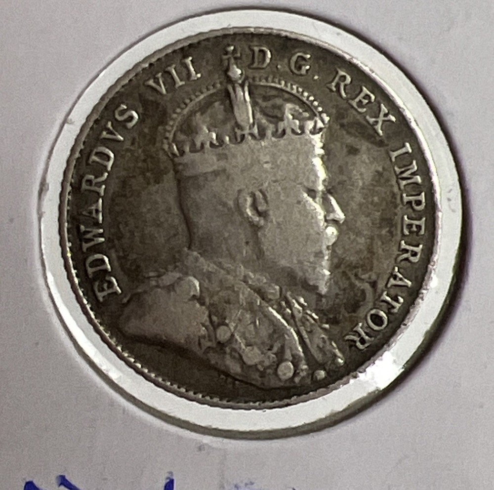 1909 Canada 10 Cent Silver Dime Coin
