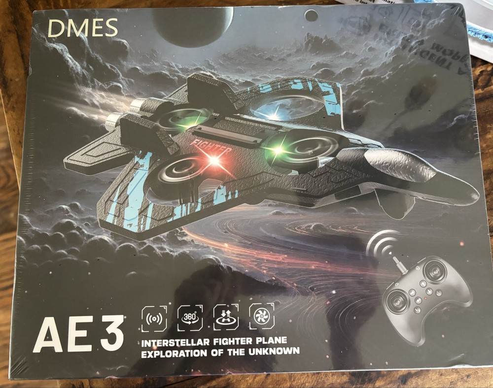 DMES AE3 Interstellar Fighter RC Drone 360 Stunts LED