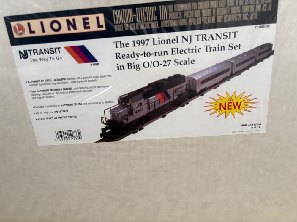 Lionel 1997 New Jersey Transit Train Set