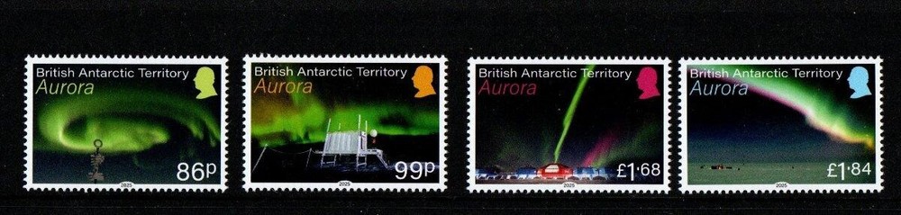 BRITISH ANTARCTIC TERRITORY 2025, AURORA AT HALLEY, 4v., MNH