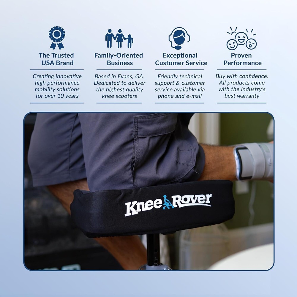 Comfortable Removable Knee Walker Pad Cover - Fits Most Models, Easy Install