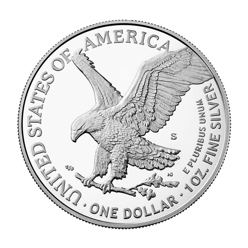2022-S Proof $1 American Silver Eagle Box, OGP & COA