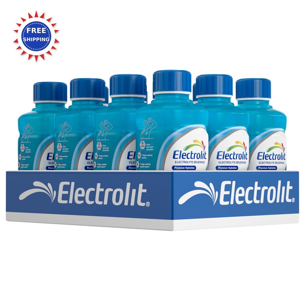 Electrolit Electrolyte Beverage Blue Raspberry 21 FL Oz Pack bottle