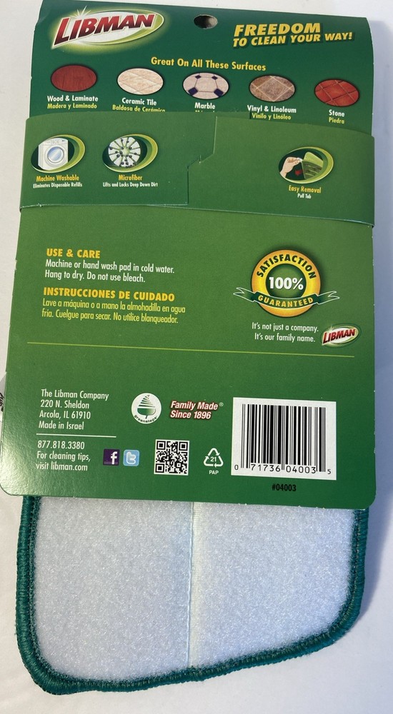 Libman Freedom Spray Mop Refill 3 Pads