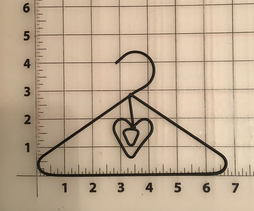 Black Metal Hangar with Heart