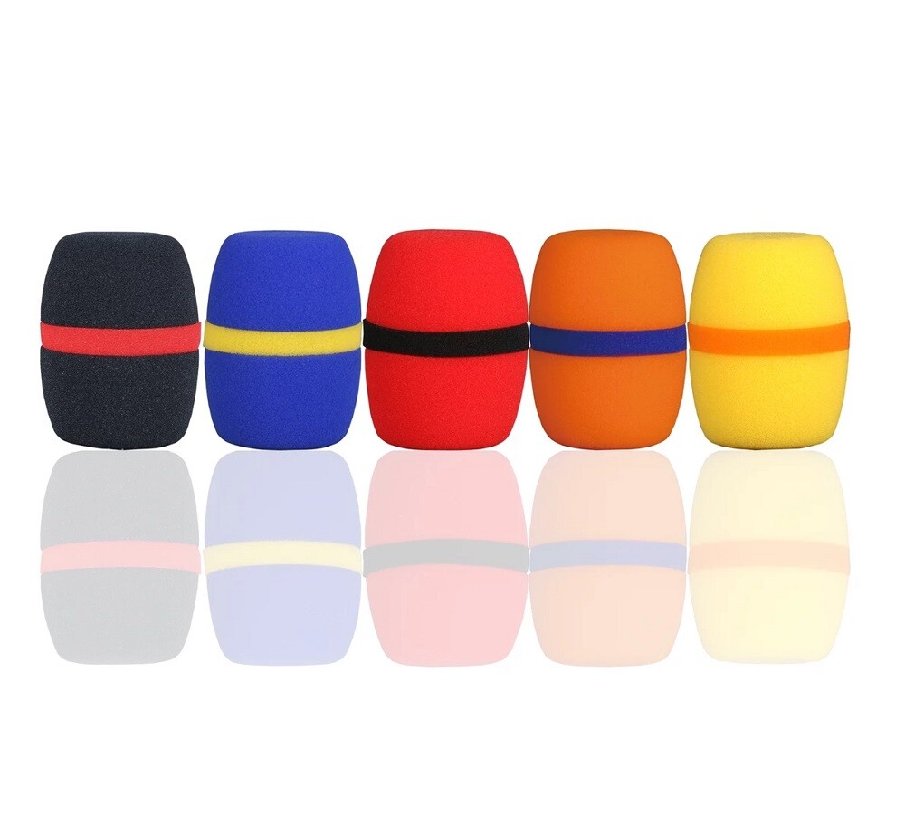 5 Pack Thick Colorful Mic Cover for Sennheiser Wireless Microphone Mic System