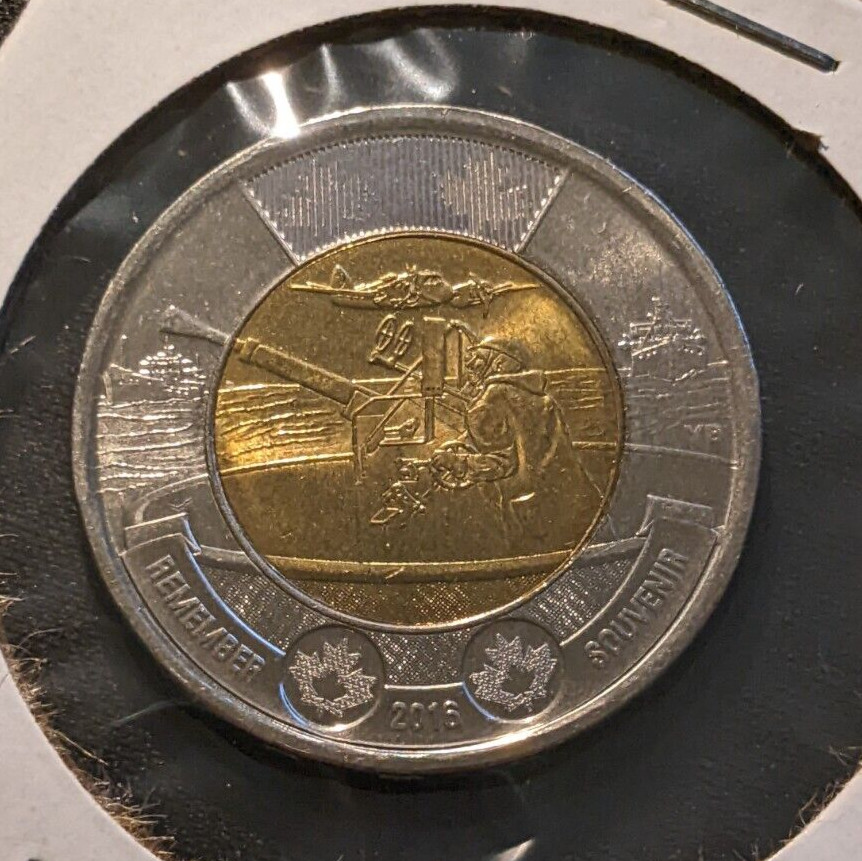 CANADA $2 COIN 2016 TOONIE ""Remember"" UNCIRCULATED