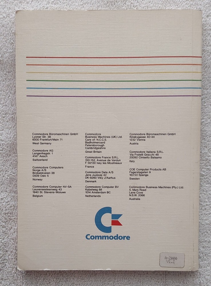 Vtg 1987 Introduction to the Commodore Amiga 2000 Book Msg Front Cover Computer