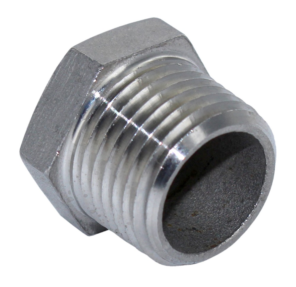 1/2” NPT Stainless Steel Hex Plug For Brew Kettles