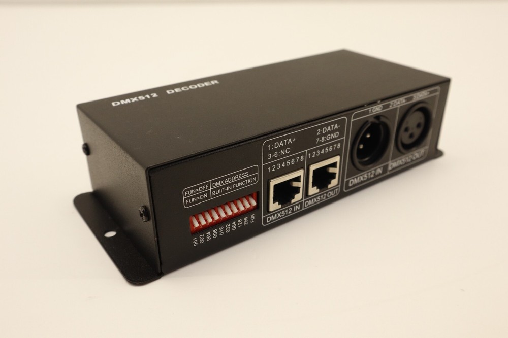 DMX 512 3x4A Decoder LED Controller Channel Driver RGBW LED Tape DC 12V