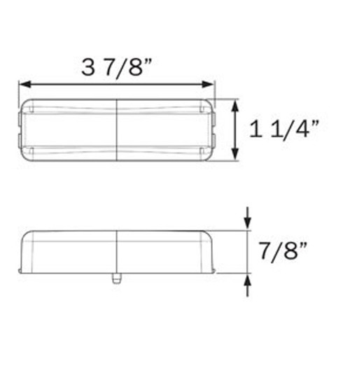 Optronics MCL-65ARB Red/Amber LED Thin Line Side Marker / Clearance Light