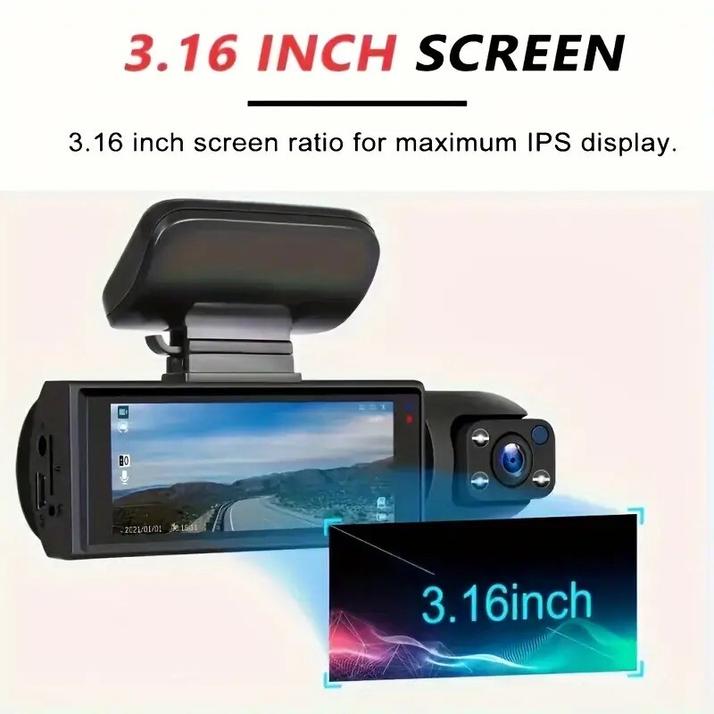 Dash Camera 1080P HDR Front and Rear Dash Cam App Control G Sensor