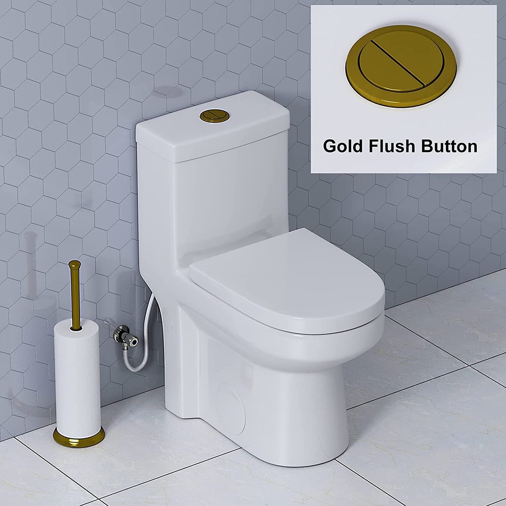 HOROW 48MM Gold Flush Button Dual Flushing Toilet Replacement Button Durable