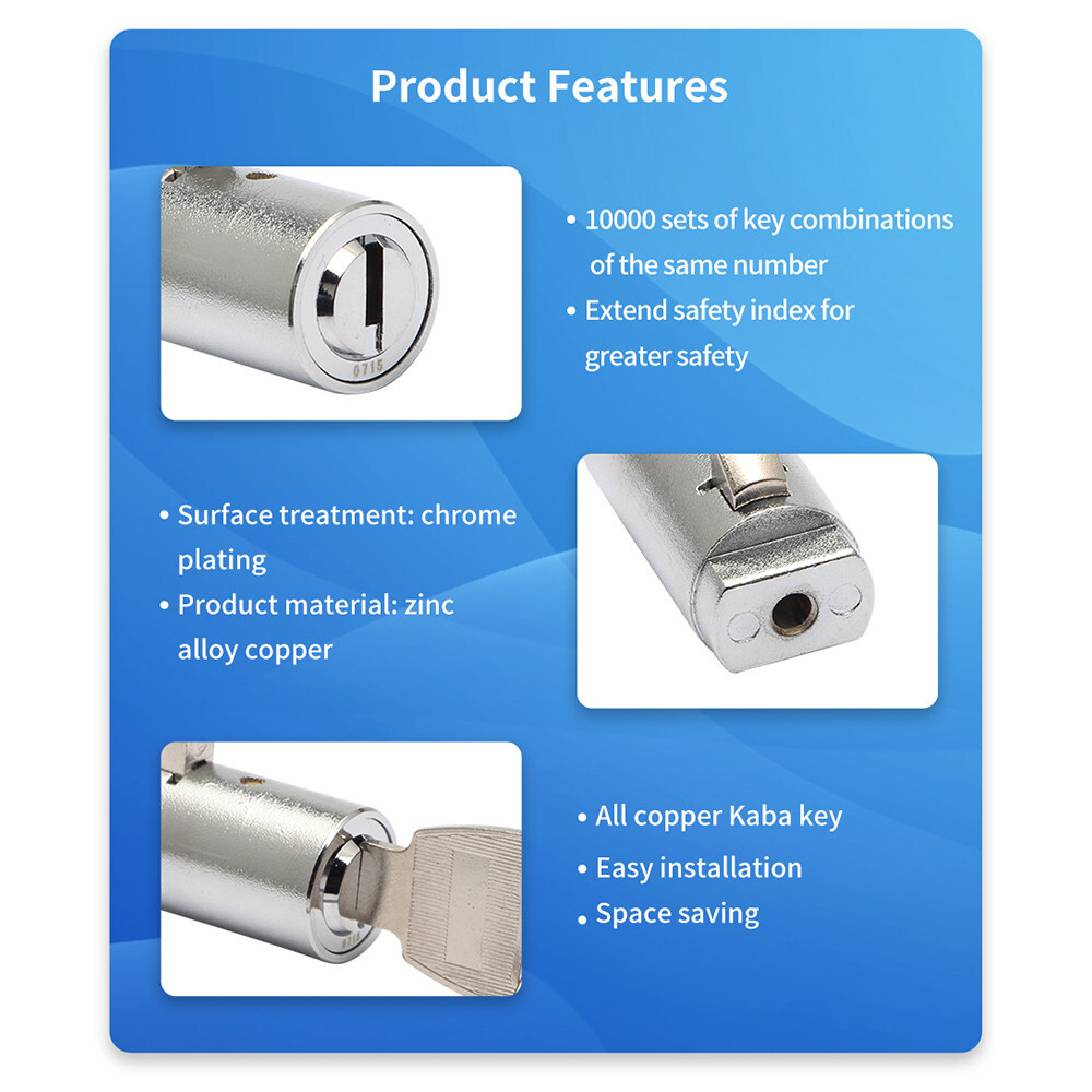 2 KEYED DIFFERENT Dimple Cylinder Plug Lock Vending machine T handle