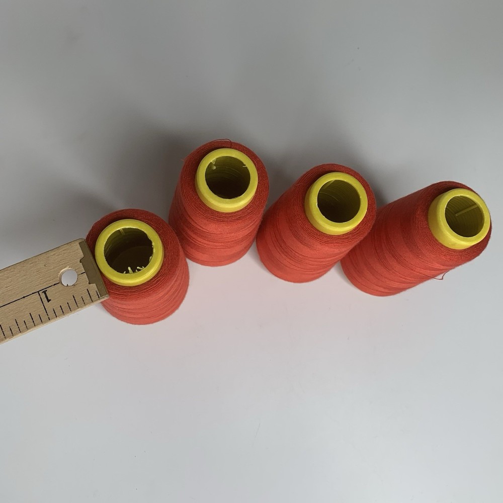 4 Cones Red Spool Thread for All Purpose Sewing - See Description