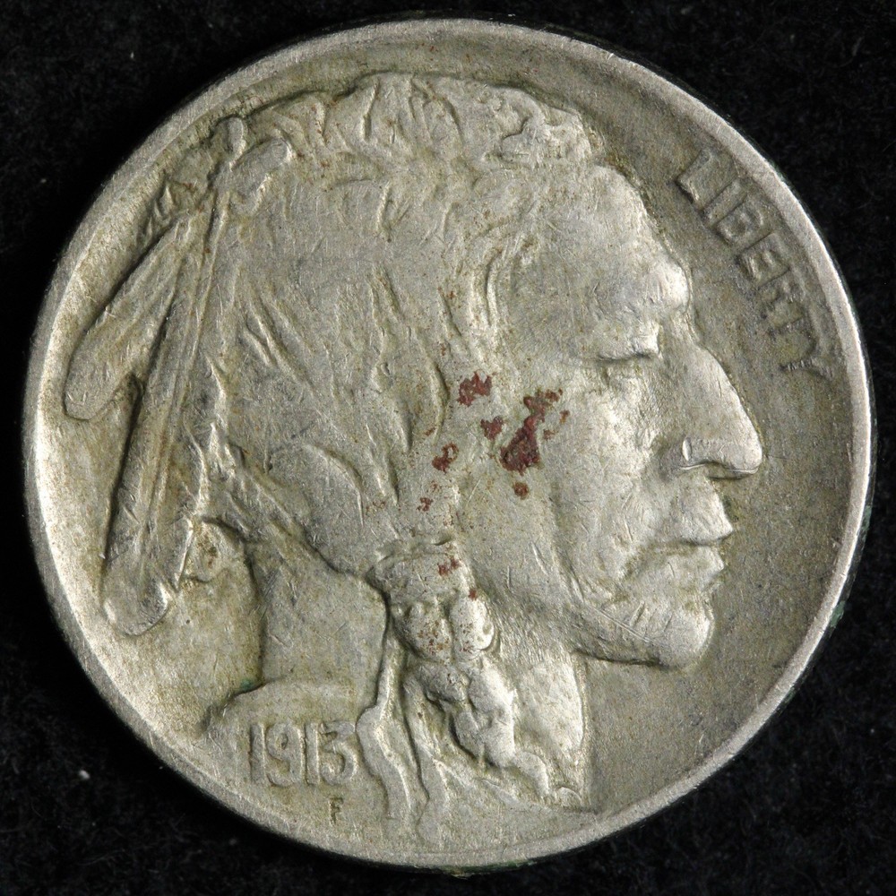 1913 TYPE 2 Buffalo Nickel AU E159 WQCC