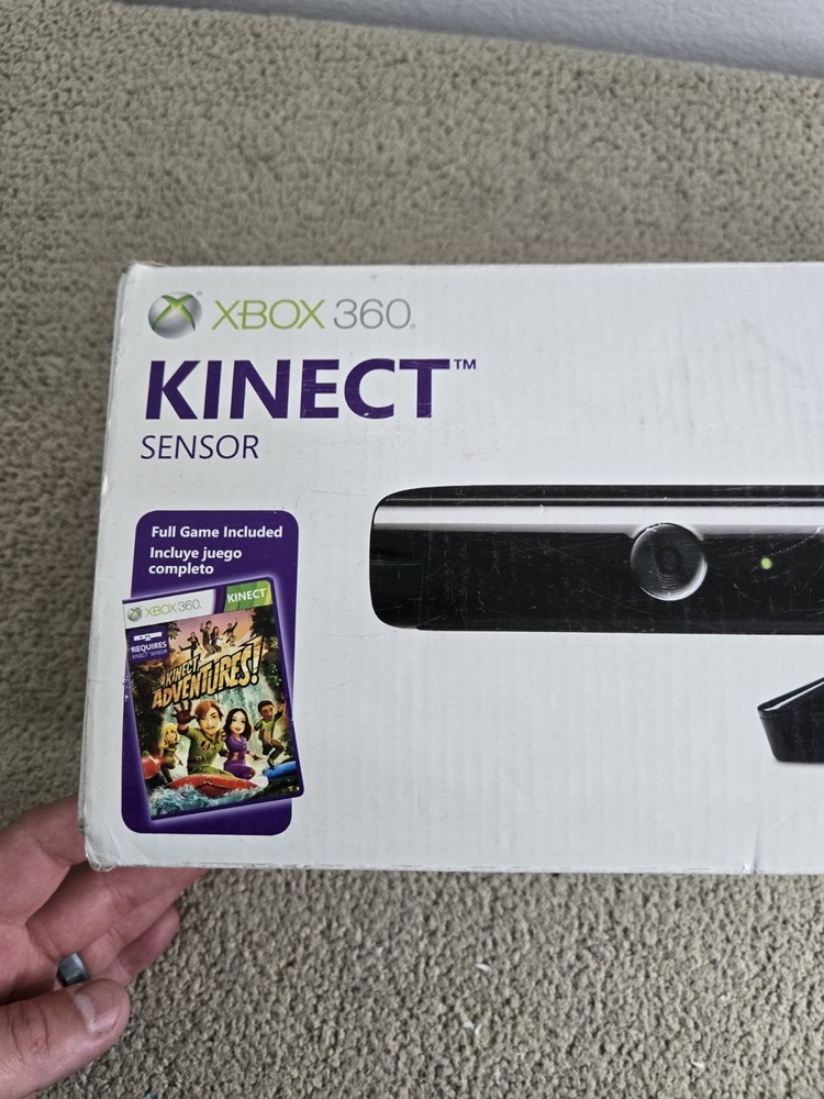 Microsoft Xbox 360 Kinect Connect Black Sensor Bar Open Box W/ Kinect Adventures