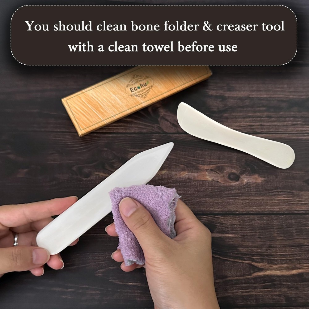 Bone Folder & Creaser Tool - 2PCS - Scoring, Folding for Origami, Paper Craft...