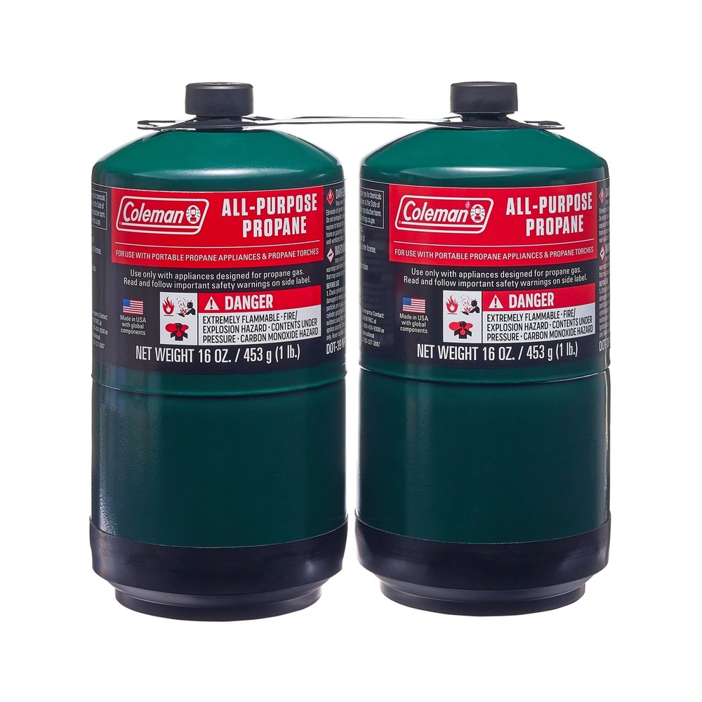 All-Purpose Propane Gas Cylinder, 16 Ounce, 2-Pack