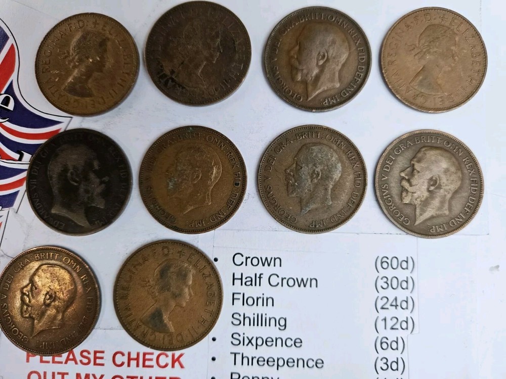 Pre decimal British coin sets