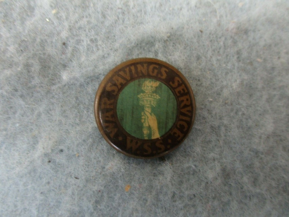 WWI US Home Front War Saving Service Button Liberty Torch Variation WW1