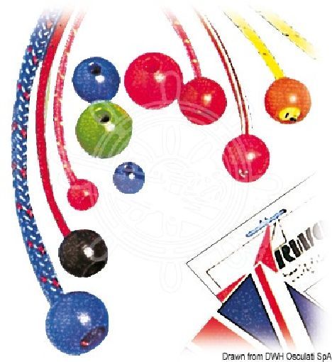 Osculati Nylon Ball Stopper For Rope Diameter 6 mm Red