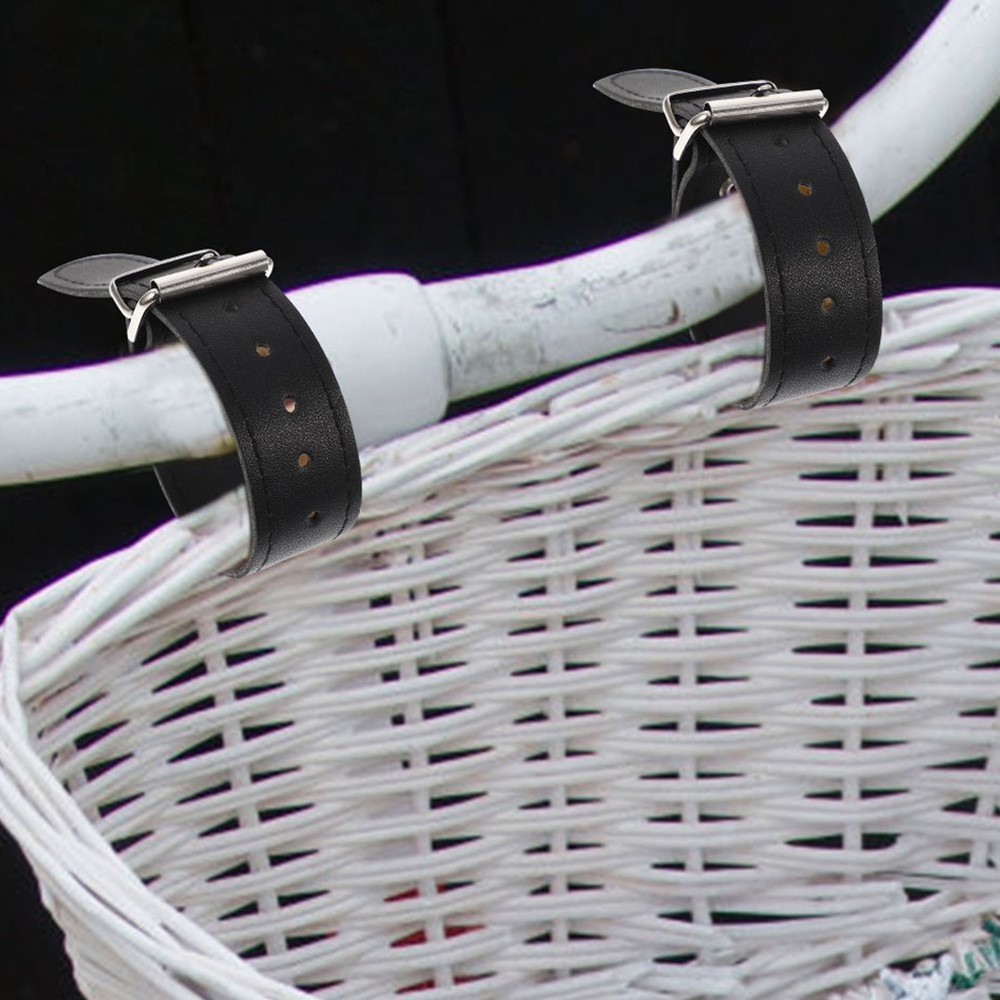 2 Pcs Bike Basket Strap Adjustable Front Basket Belt Accessories