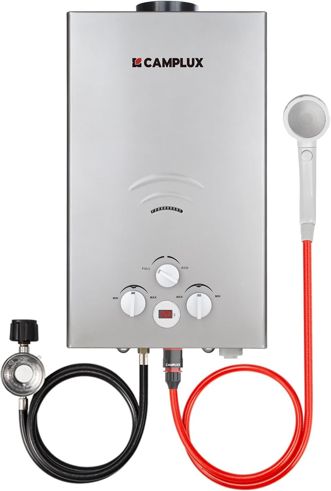 CAMPLUX Tankless Water Heater - 2.64GPM Portable Propane Heater for off Grid, Ca