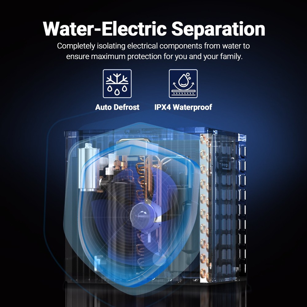 18,000 BTU Pool Heater, WiFi Control, High Efficiency COP 4.1, 5000 Gallon